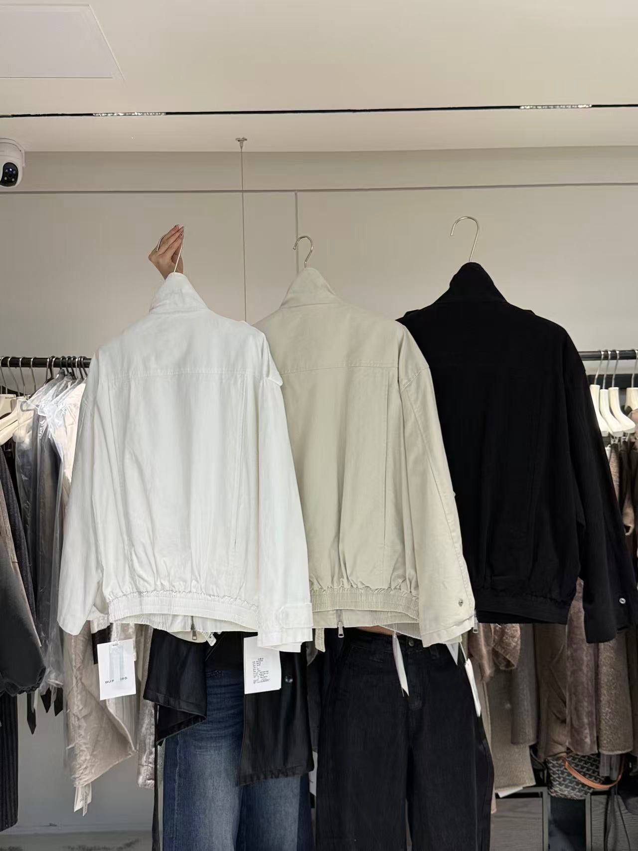 Best Seller! [BU RIVERS] Stand Collar Design Casual Commuter Utility Jacket Short Coat S32739# ZRY