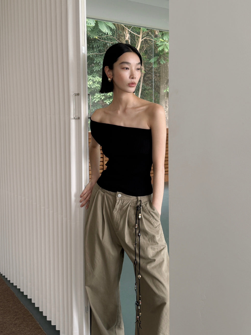BU RIVERS Women's Elegant Slimming Wide-Leg Casual Pants - Versatile Loose Fit Trousers
