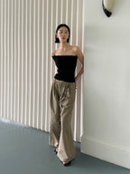 BU RIVERS Women's Elegant Slimming Wide-Leg Casual Pants - Versatile Loose Fit Trousers