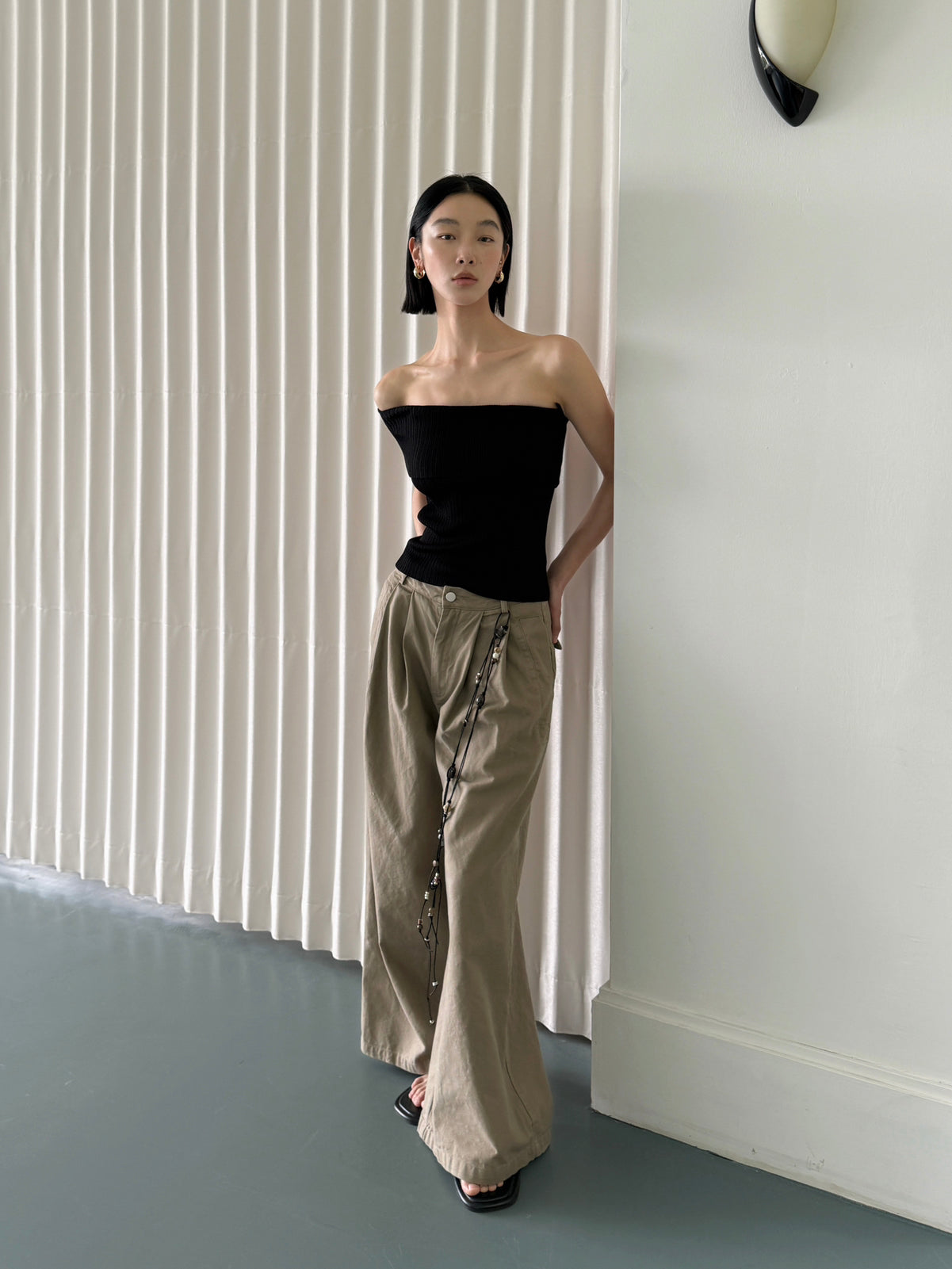 BU RIVERS Women's Elegant Slimming Wide-Leg Casual Pants - Versatile Loose Fit Trousers