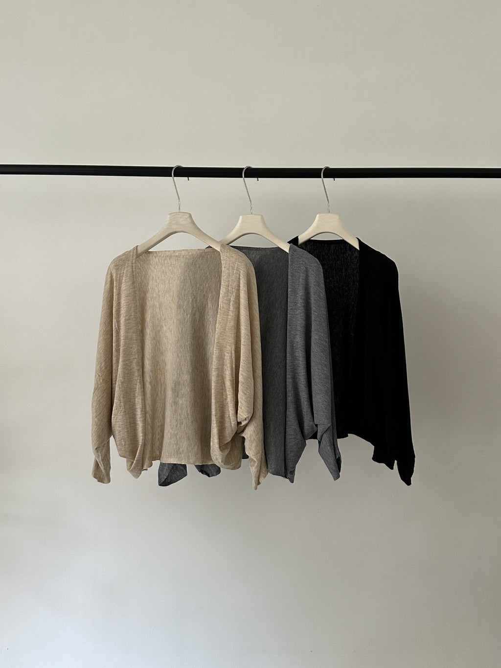 BU RIVERS Elegant Wool Blend Knit Cardigan - Slimming Loose Fit Spring Outerwear