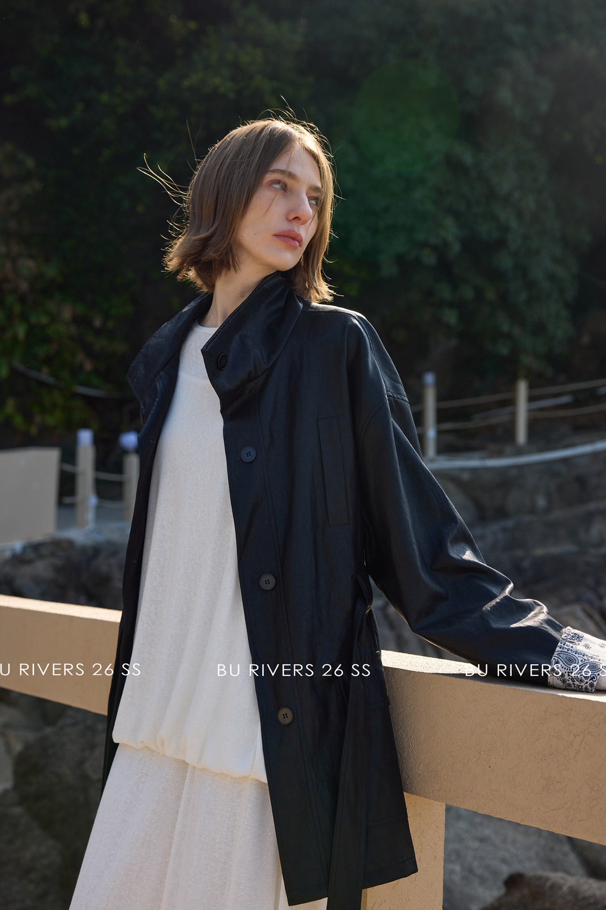 BU RIVERS Women's Designer Fake Two-Piece Cloud Soft Long Sleeve T-Shirt