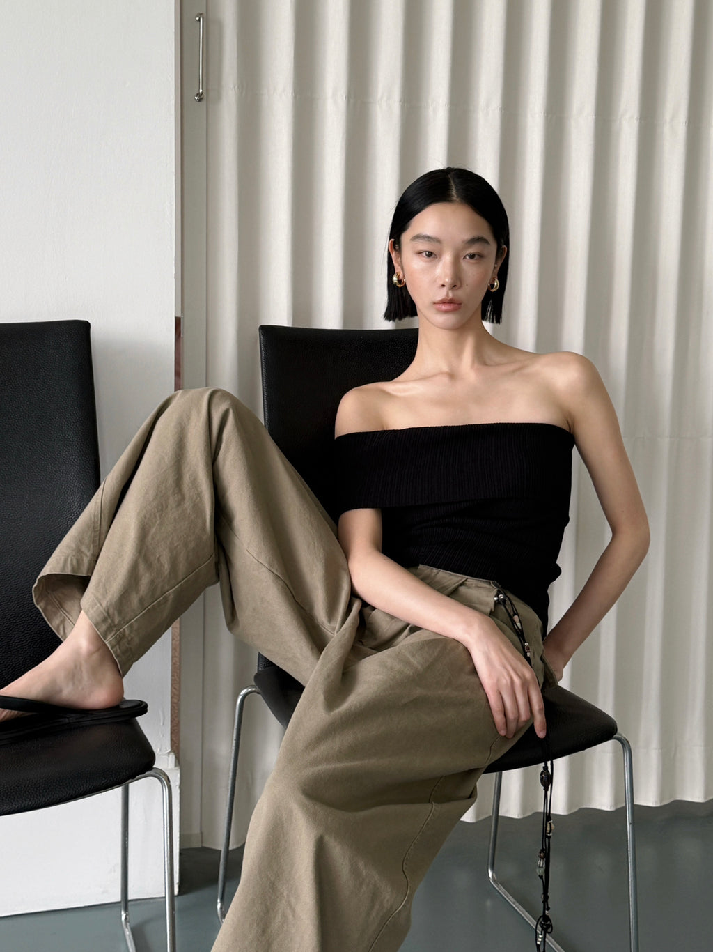 BU RIVERS Women's Elegant Slimming Wide-Leg Casual Pants - Versatile Loose Fit Trousers