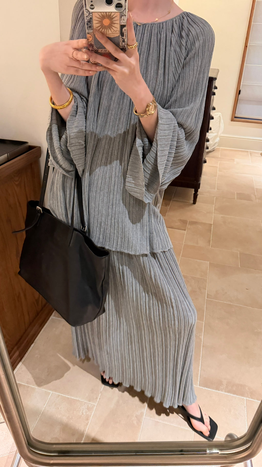 BU RIVERS Elegant High-Waist A-Line Pleated Maxi Skirt - Slimming Spring Fashion