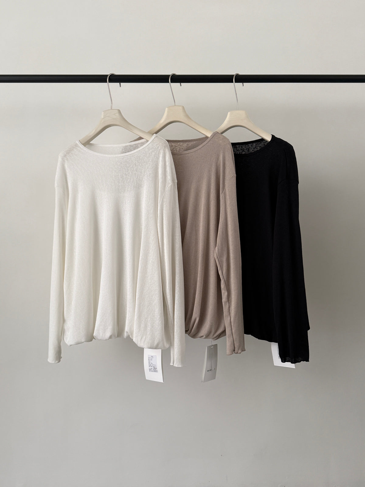 BU RIVERS Women's Designer Fake Two-Piece Cloud Soft Long Sleeve T-Shirt