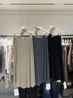 BU RIVERS Elegant High-Waisted Elastic Slimming Midi Skirt - Versatile Casual H-Line Pencil Skirt