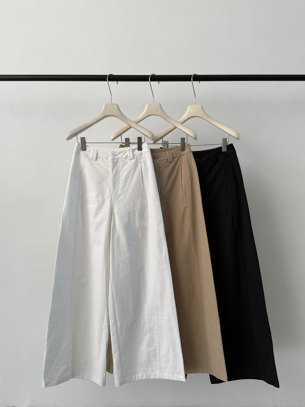 BU RIVERS Women's Elegant Wide Leg Casual Pants - Slimming High-Waisted Commuter Trousers