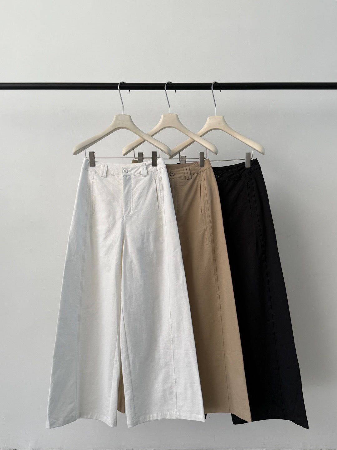 BU RIVERS Women's Elegant Wide Leg Casual Pants - Slimming High-Waisted Commuter Trousers