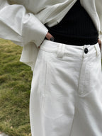 BU RIVERS Women's Elegant Wide Leg Casual Pants - Slimming High-Waisted Commuter Trousers