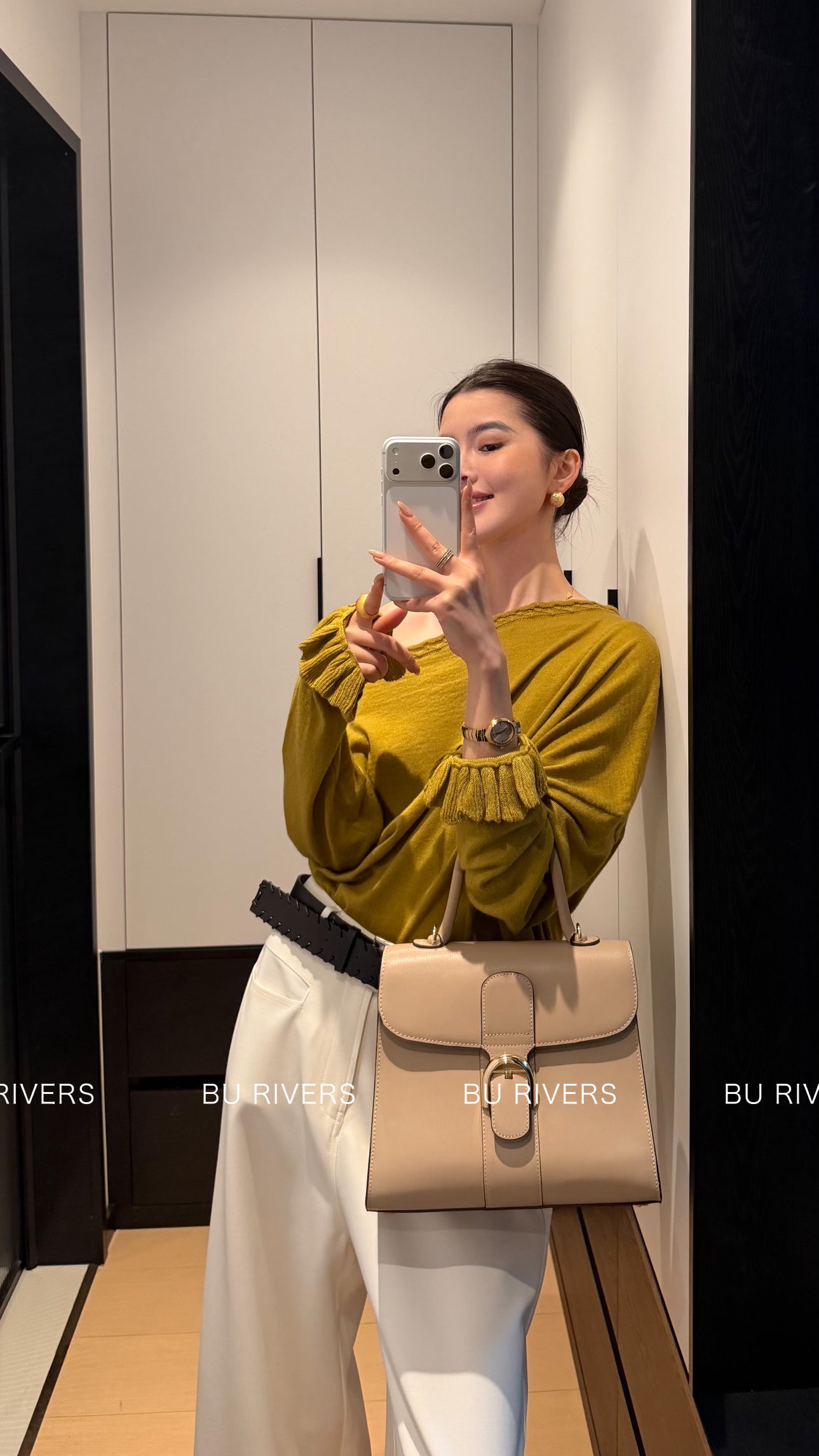 BU RIVERS Elegant Off-the-Shoulder Knit Sweater - 2026 Early Spring Wool Blend Designer Top