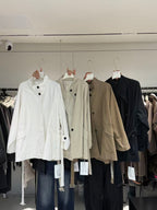 Spring New Arrival! 【BU RIVERS】 Stand Collar Temperament Commuter Mid-Length Trench Coat (with Belt) S32813# ZRY