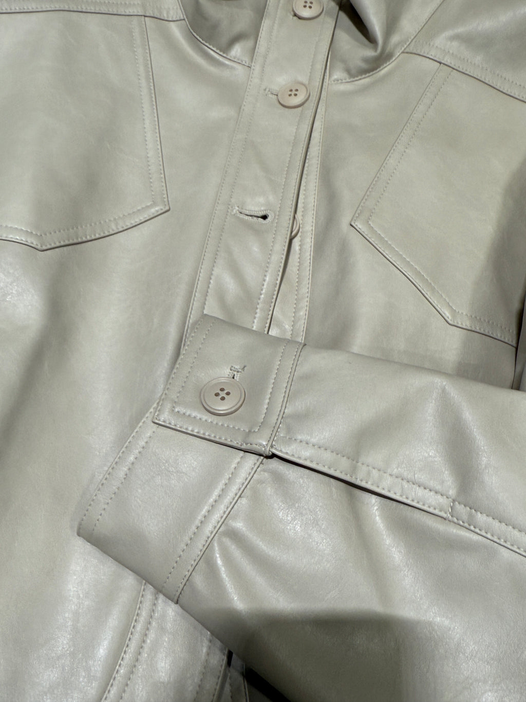 BU RIVERS Women's Stand Collar Biker Jacket - Loose Fit Casual Spring Leather Coat