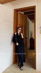 BU RIVERS Elegant Wool Blend Knit Cardigan - Slimming Loose Fit Spring Outerwear