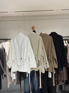 Spring New Arrival! 【BU RIVERS】 Stand Collar Temperament Commuter Mid-Length Trench Coat (with Belt) S32813# ZRY