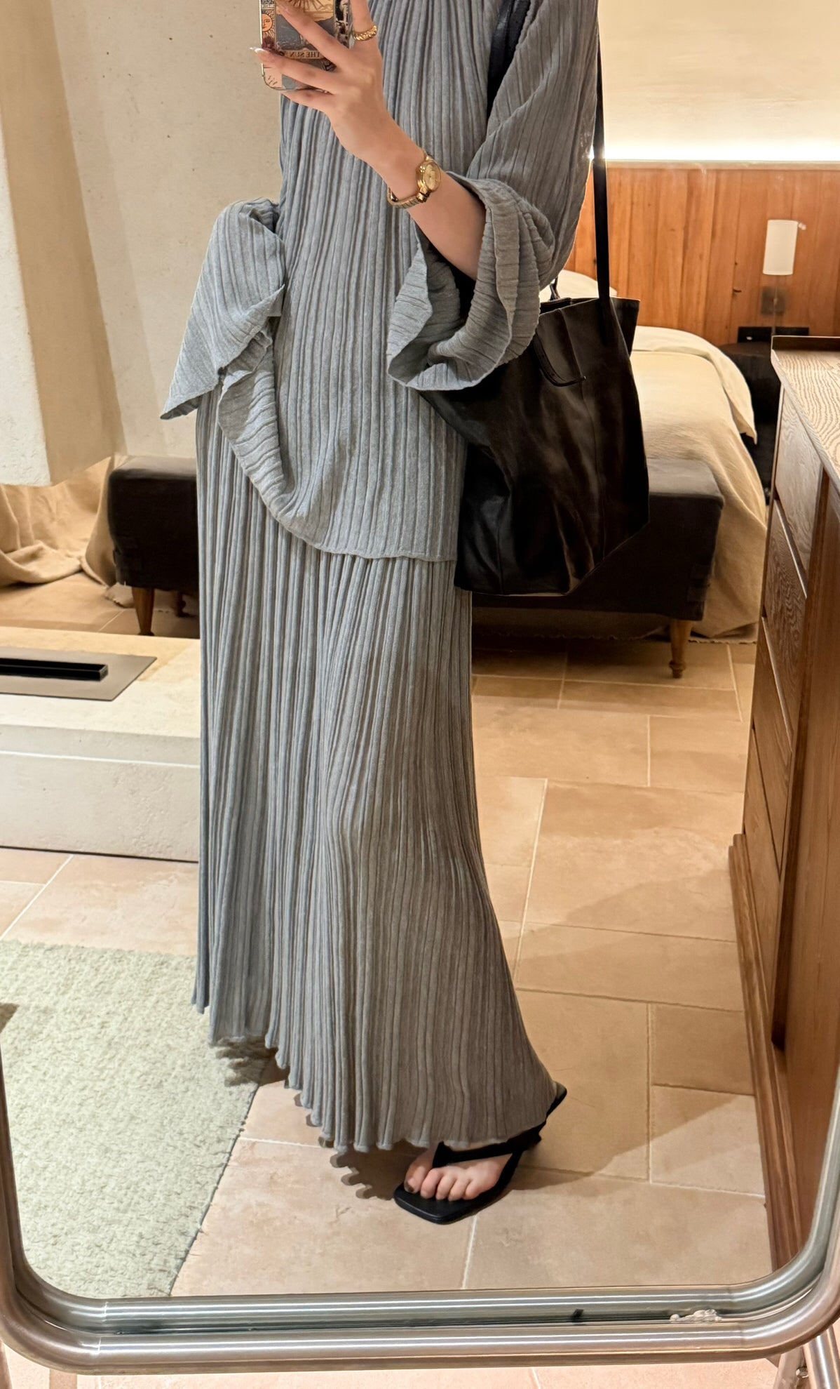 BU RIVERS Elegant High-Waist A-Line Pleated Maxi Skirt - Slimming Spring Fashion