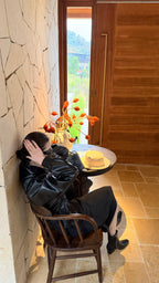 BU RIVERS Women's Stand Collar Biker Jacket - Loose Fit Casual Spring Leather Coat