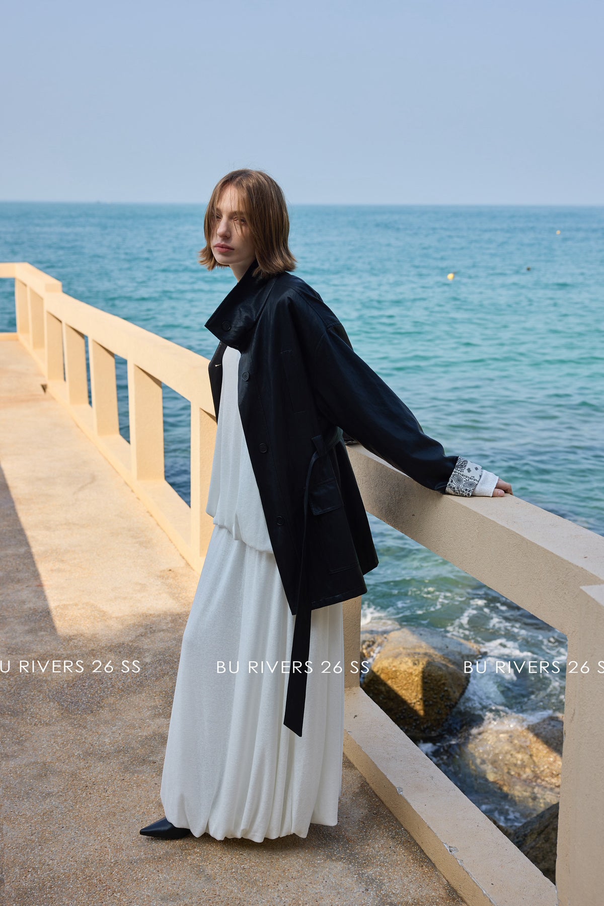 BU RIVERS Women's Designer Fake Two-Piece Cloud Soft Long Sleeve T-Shirt