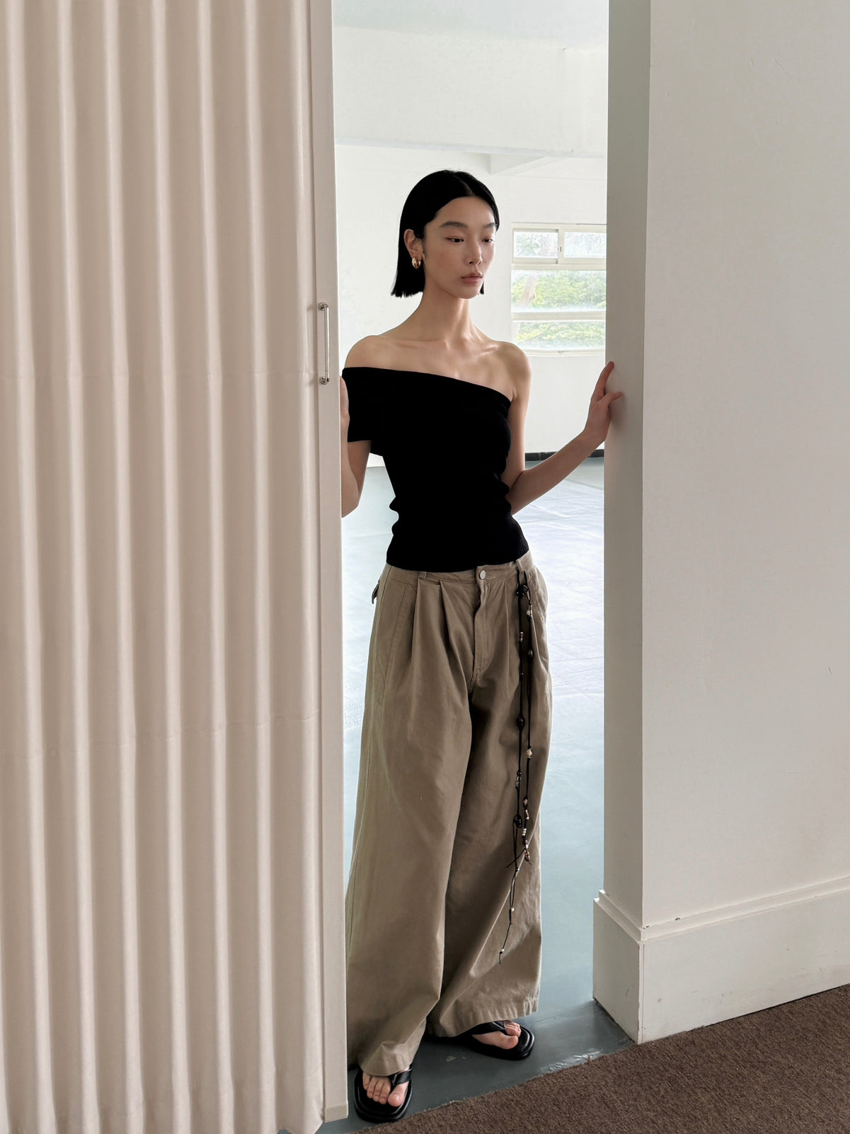 BU RIVERS Women's Elegant Slimming Wide-Leg Casual Pants - Versatile Loose Fit Trousers