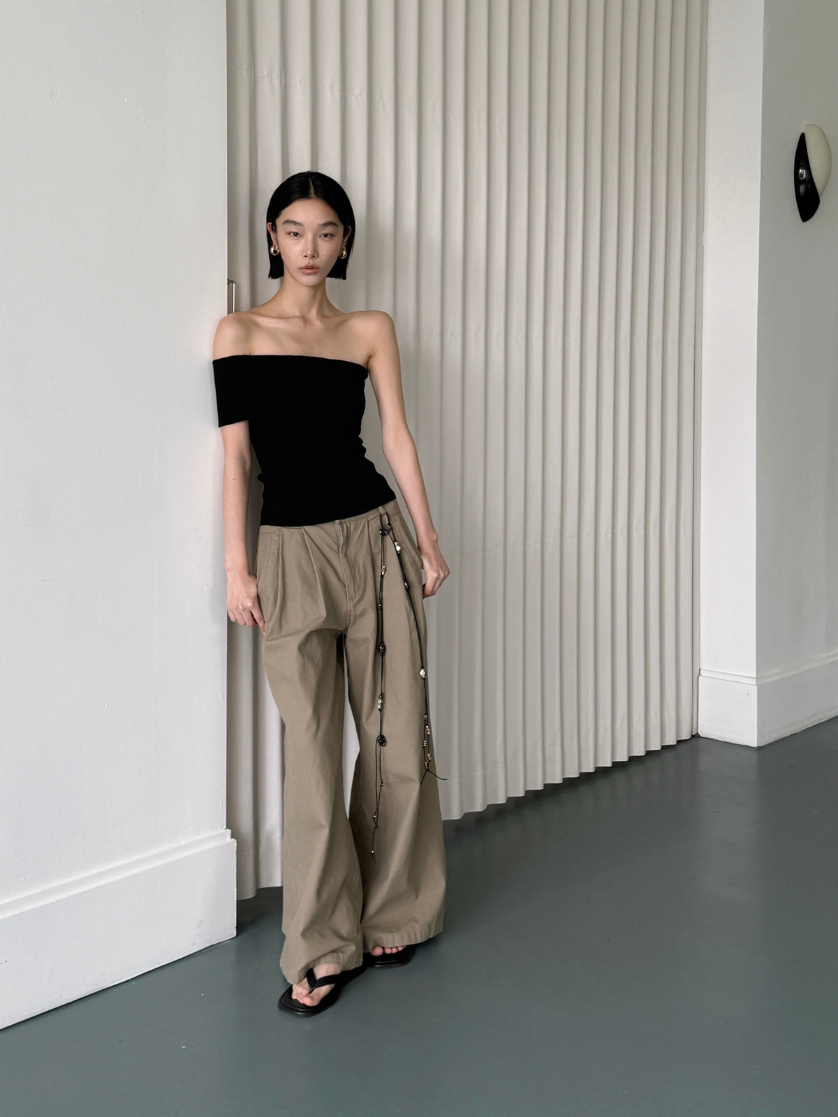 BU RIVERS Women's Elegant Slimming Wide-Leg Casual Pants - Versatile Loose Fit Trousers