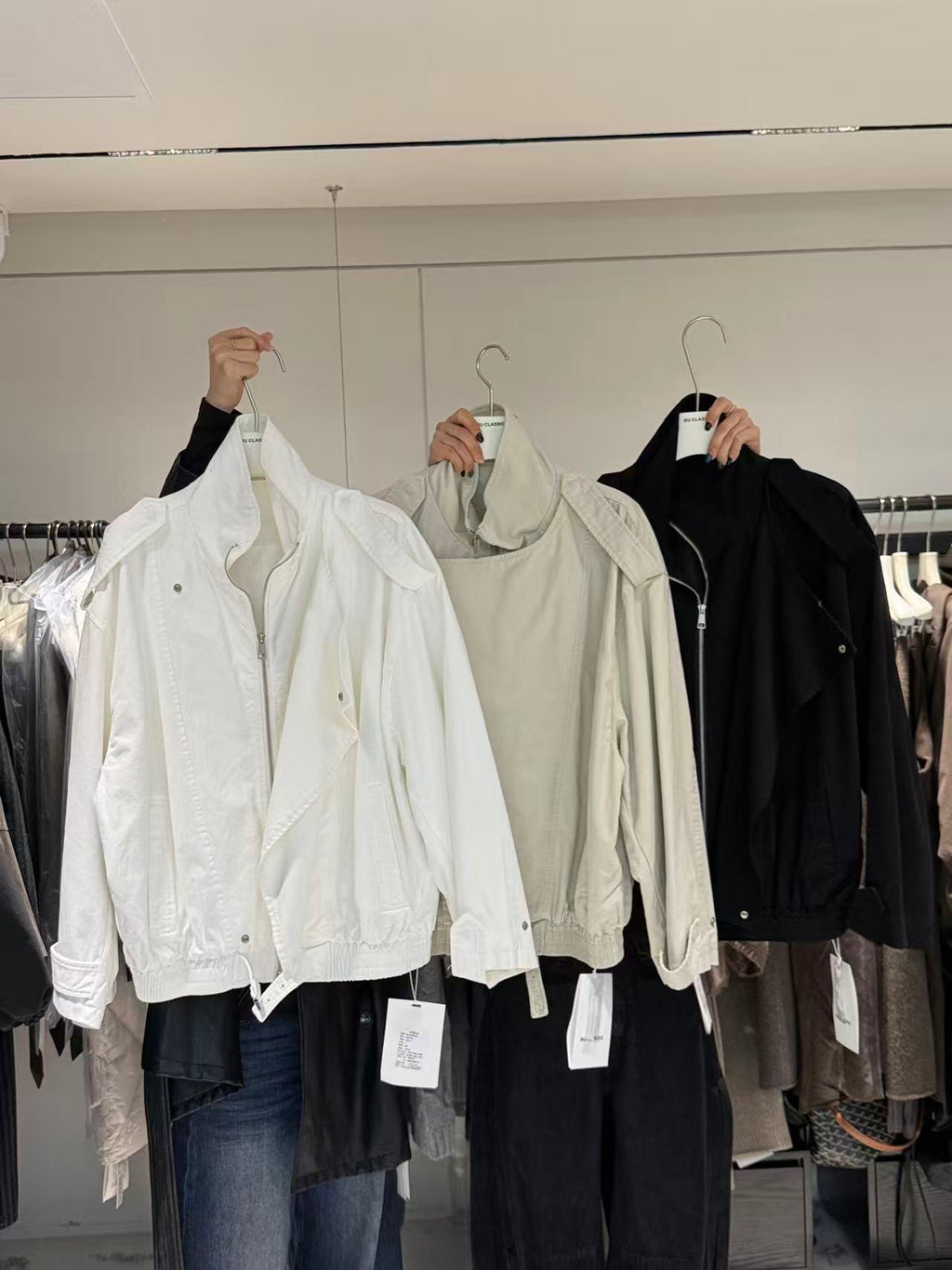 Best Seller! [BU RIVERS] Stand Collar Design Casual Commuter Utility Jacket Short Coat S32739# ZRY