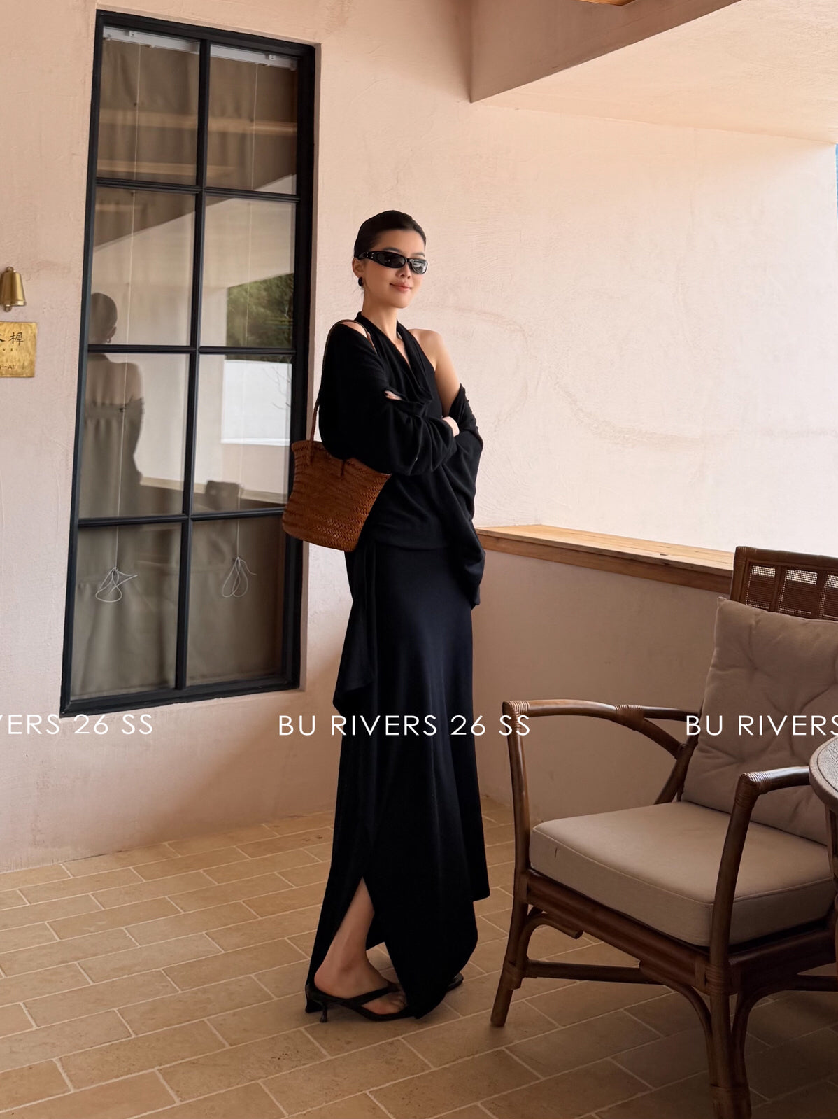 BU RIVERS Elegant Wool Blend Knit Cardigan - Slimming Loose Fit Spring Outerwear