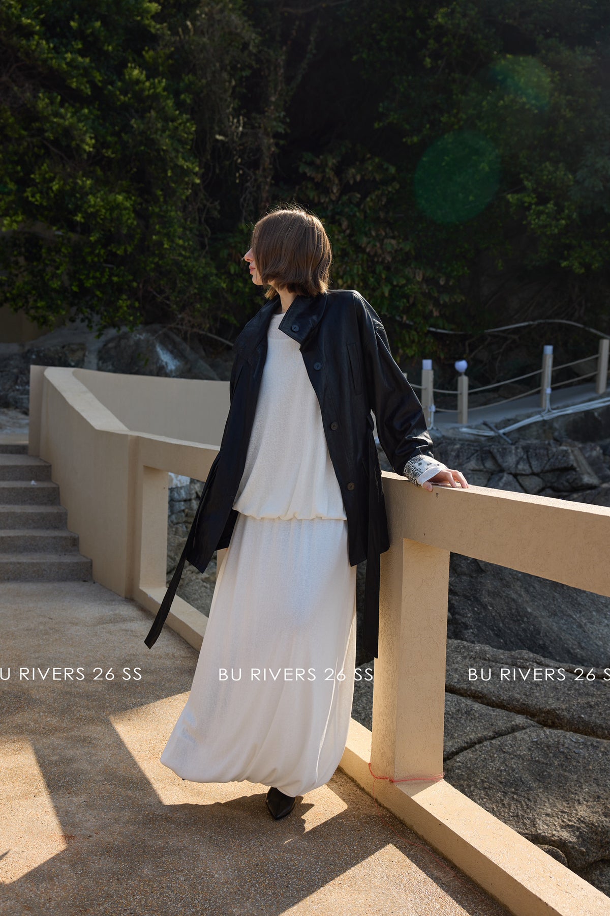 BU RIVERS Women's Designer Fake Two-Piece Cloud Soft Long Sleeve T-Shirt